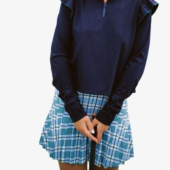 SMITH & QUINN Gwen Sport Plaid Pleated 15" Skort - Picture 4 of 12